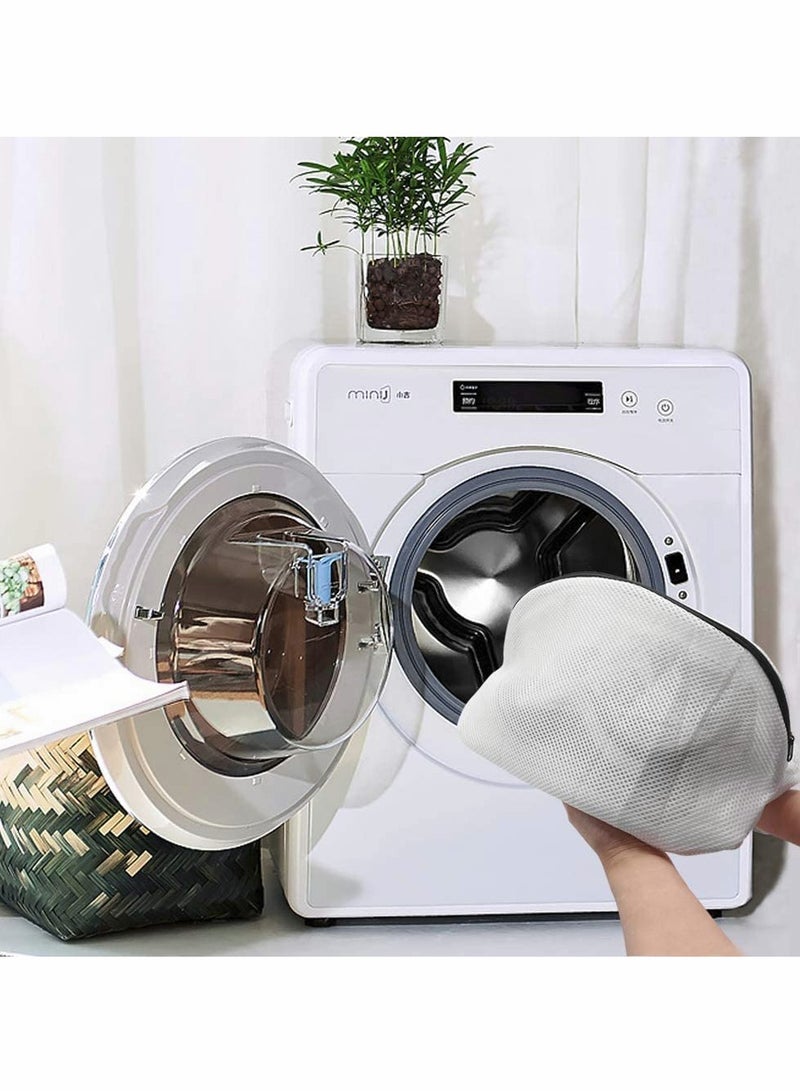 Zikra Shoe Wash Bags 3  Pieces Reusable Laundry Bag Mesh Washing Cleaning Bag with Zip Closure for Sneakers Socks Bras Fit up to Men‚Äôs Size 12 Travel Organization Bag Shoe Dryer (24CM*42CM) - Image 3