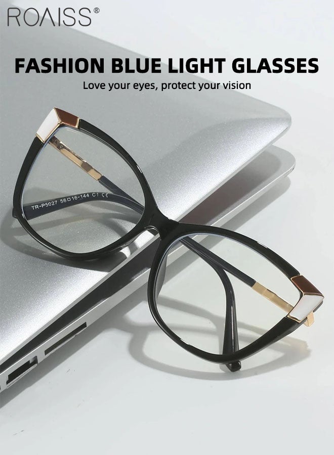 roaiss Women's Blue Light Blocking Glasses, Blue Light Filter Computer Reading Gaming TV Phones Cat Eye Eyeglasses, Fashion Anti Eyestrain Headache Eyewear - Image 5