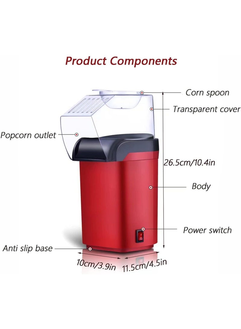Electric Popcorn Maker Hot Oil Machine with Transparent Lid – Fast Popcorn Popper with Measuring Spoon, Home Kitchen Snack Maker for Quick & Easy Fresh Popcorn - Image 2