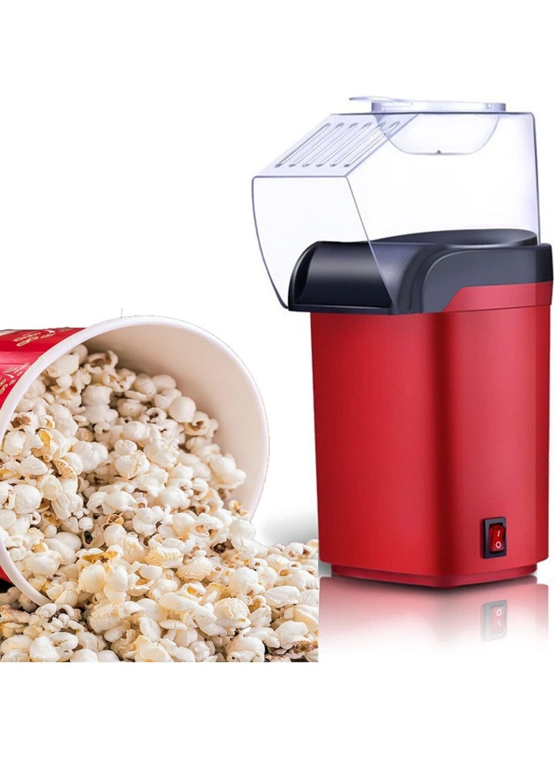 Electric Popcorn Maker Hot Oil Machine with Transparent Lid – Fast Popcorn Popper with Measuring Spoon, Home Kitchen Snack Maker for Quick & Easy Fresh Popcorn - Image 1