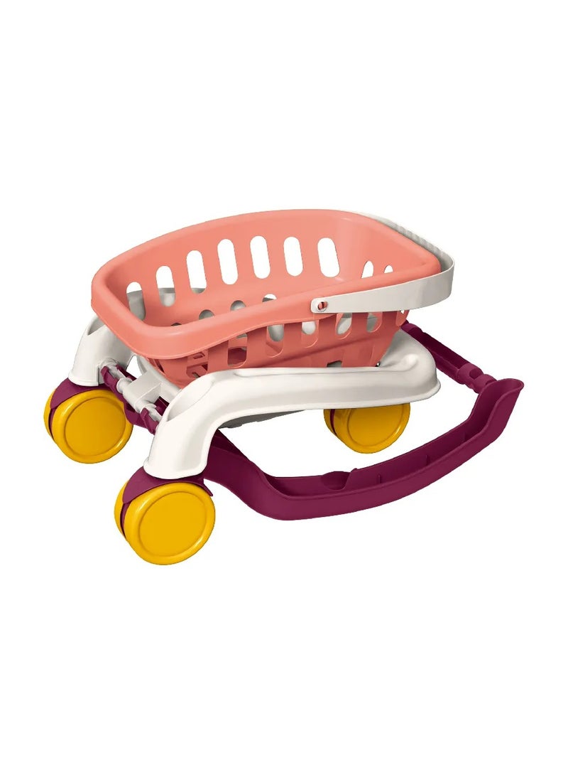 عربة تسوق قابلة للفك والحمل، ألعاب أطفال، تتضمن فواكه وخضروات، عربة تسوق سوبر ماركت، بيت لعب - Image 4