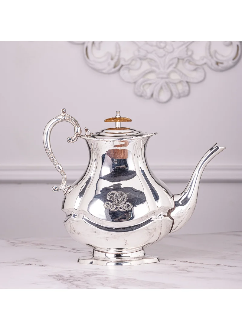 Quesera  Bariq silver plated brass-4 PC tea/coffee serving set by Quesera  | Best Price UAE