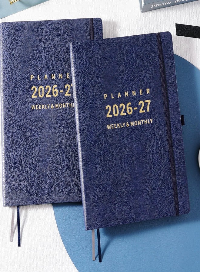 ليموم مخطط عام 2026 - من يناير 2026 إلى ديسمبر 2026، مخطط أسبوعي وشهري، مقاس 8.5 × 11 بوصة، حامل قلم، ملصقات تقويم، جيب، 25 صفحة للملاحظات، غلاف من الجلد الصناعي، ورق فاخر A4 - أزرق - Image 2