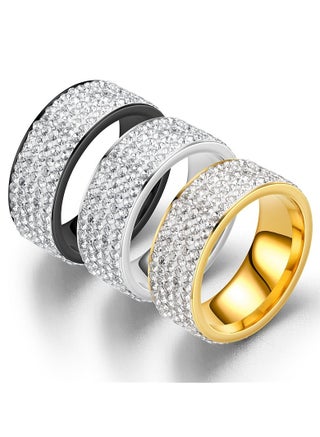 خاتم فضي من التيتانيوم الصلب بخمسة صفوف من الألماس - AAA الماس الشفاف ، مصنوع يدويا ، مصقول ، مضاد للحساسية ، مقاوم للخدش ، خاتم زفاف رجالي ، مقاس الاتحاد الأوروبي 60 - pzsku/ZE2478A6AEE308B363AFCZ/45/1756372625/ade845b7-b7ad-4577-a986-2b604c6dc5a7