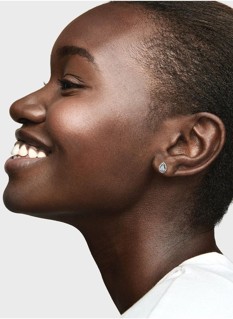 PANDORA Sparkling Pear Halo Stud Earrings - Image 3