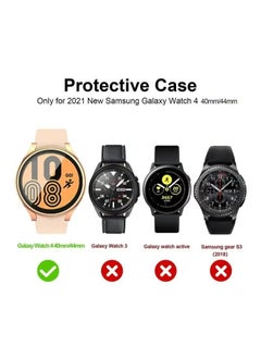 X-level Case for Galaxy Watch 4 44mm, with Screen Protector, 3 Pack Soft TPU Slim Fit Full Ultra-Thin Scratch Resistant Bumper Simplicity Protective Cover for Samsung Galaxy Watch 4 44mm Accessories  - Image 2