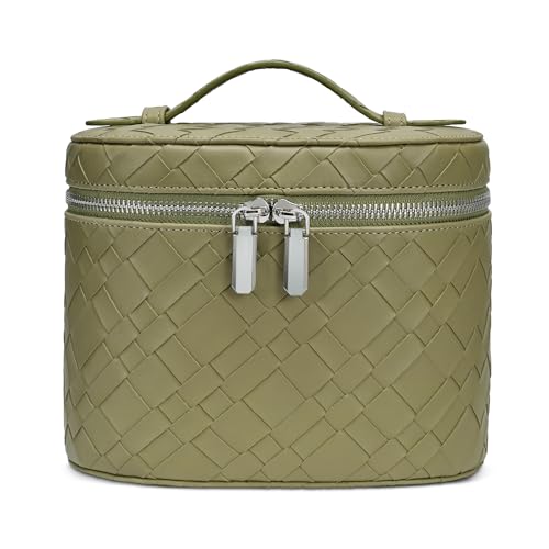 honitty Makeup Bag, Travel Make up Case with Compartments and Handle, Portable Cosmetic Organizer Bags,Toiletry Bag for Women - Image 1