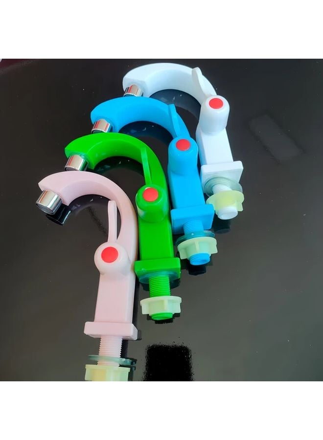 White Plastic Kitchen Sink Faucet Modern Bathroom Washbasin Tap Durable Classic - Image 3