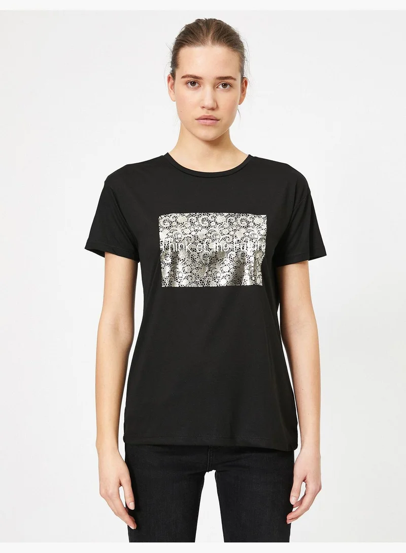 KOTON Letter Printed T-Shirt