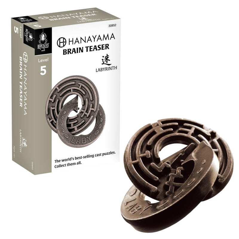 BePuzzled | Labyrinth Hanayama Metal Brainteaser Puzzle Mensa Rated Level 5, for Ages 12 and Up - Image 1