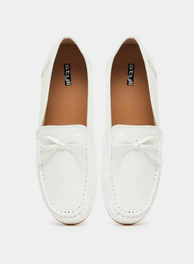 Styli Styli Bow Detail Slip One Shoes
