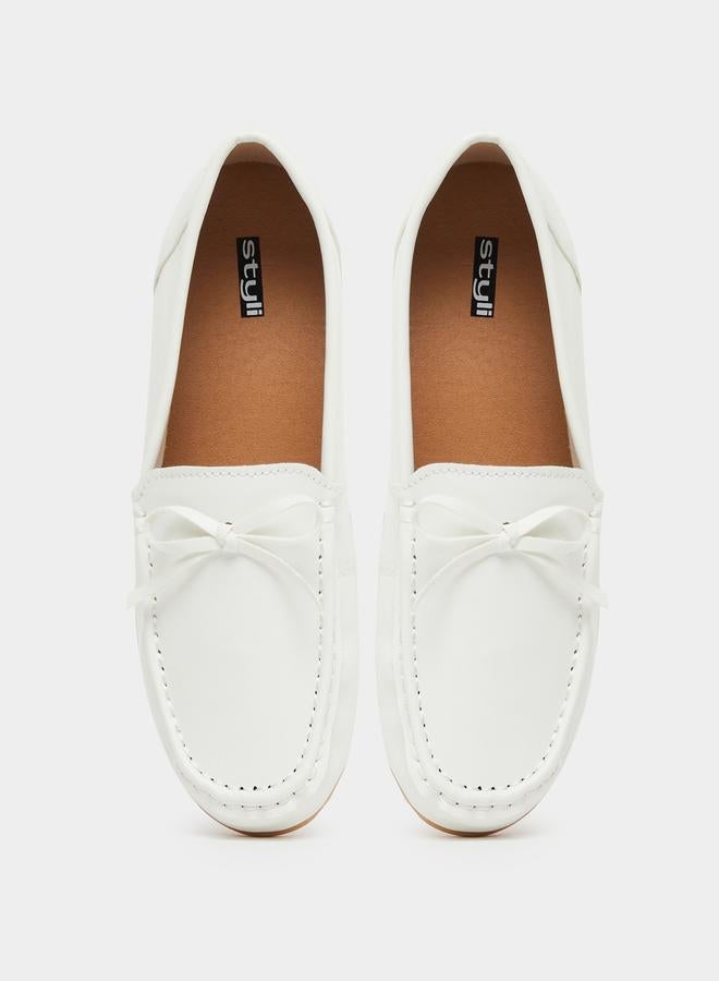 Styli Bow Detail Slip One Shoes - Image 5