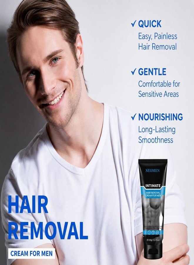 Neomen Intimate Hair Removal Cream for Men: Men's Depilatory Cream for Private Area, Body Hair Removal Cream for Sensitive Skin with Aloe & Vitamin E, 3.5 Oz Pack of 2 - Image 3