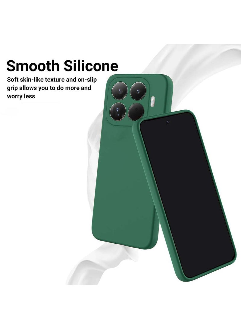 Wtech Xiaomi 15T Pro 5G 2025 Soft Liquid Silicone Case Cover (MCRPSN) - Dark Green - Image 4