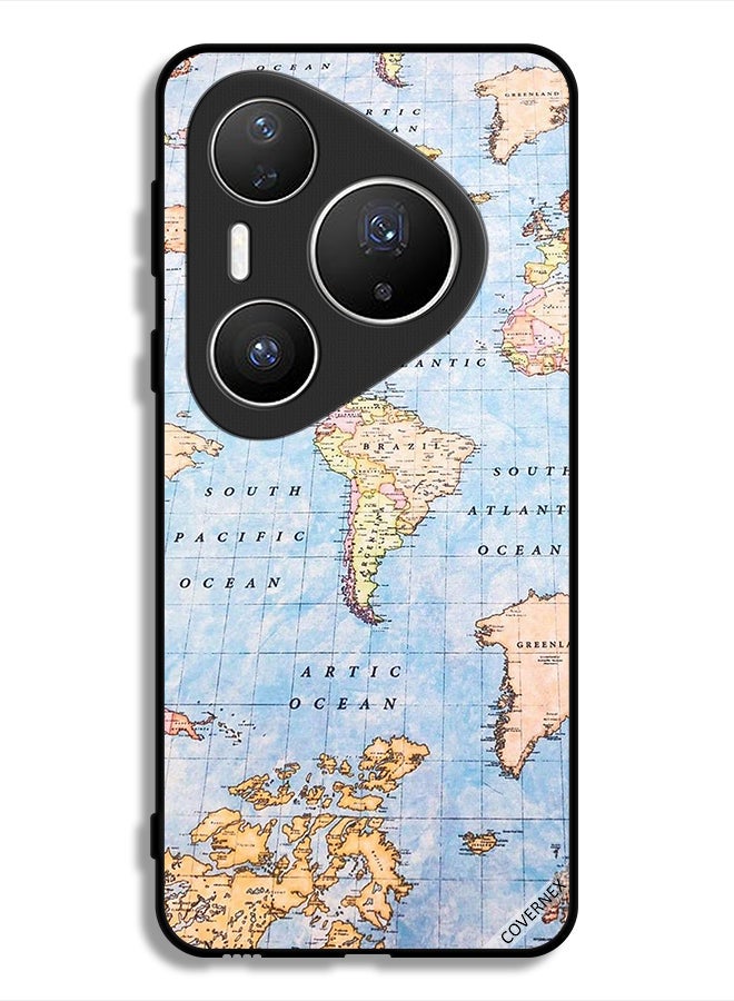 Covernex Huawei Pura 80 Pro Protective Case Cover World Map - Image 1