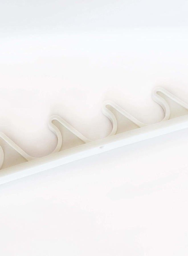 KOMORAX 2 pcs 4 Position Nylon Adjustment Brackets for Patio Outdoor Lawn Yard Furniture or Chaise Lounges, Replacement, Back Support, Back-Height Multi Position Adjuster 9 1/2" L x 1/2" W (White) - Image 2