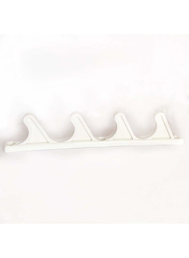 KOMORAX 2 pcs 4 Position Nylon Adjustment Brackets for Patio Outdoor Lawn Yard Furniture or Chaise Lounges, Replacement, Back Support, Back-Height Multi Position Adjuster 9 1/2" L x 1/2" W (White) - Image 1