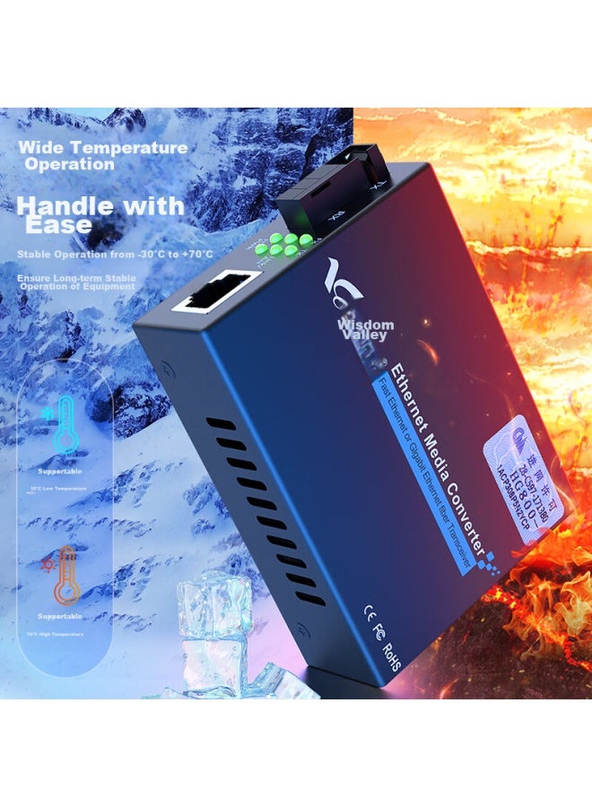 Smart Valley Huigu Gigabit Fiber Optic Transceiver Single-mode Single-fiber B-end Optical-electrical Converter Telecom Grade Sc Interface 20km Price For One Unit Hg800-ge - Image 4