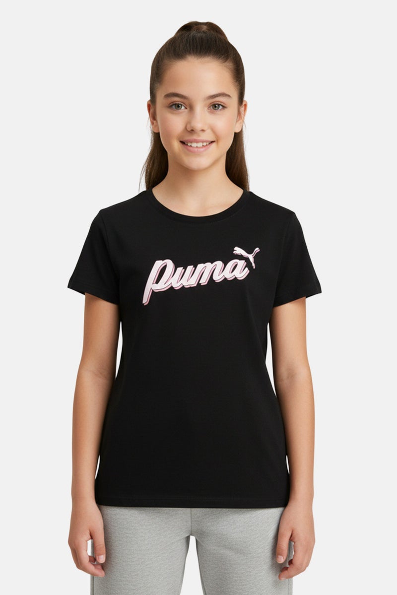 PUMA Kids Girl Short Sleeve Outdoor T-shirt, Black - Image 1