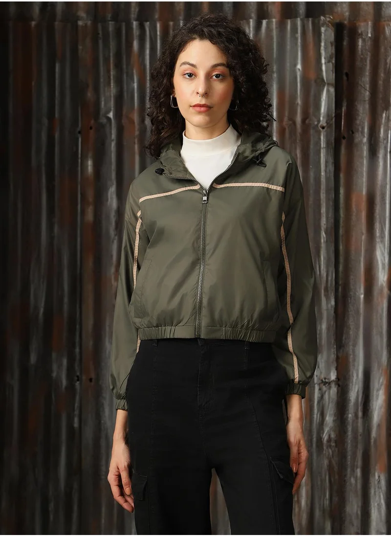 HIGH STAR Women Olive Jackets