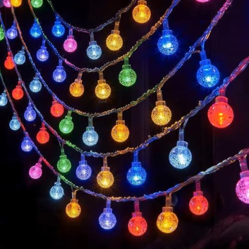 KHIZAR LED String Lights for Decoration, Fairy Curtain & Hanging Lights for Bedroom, Ramadan, Eid, Festival & Home Wall Decor (Multi Crystal 14) - Image 4