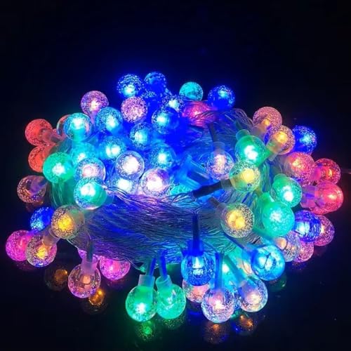 KHIZAR LED String Lights for Decoration, Fairy Curtain & Hanging Lights for Bedroom, Ramadan, Eid, Festival & Home Wall Decor (Multi Crystal 14) - Image 1