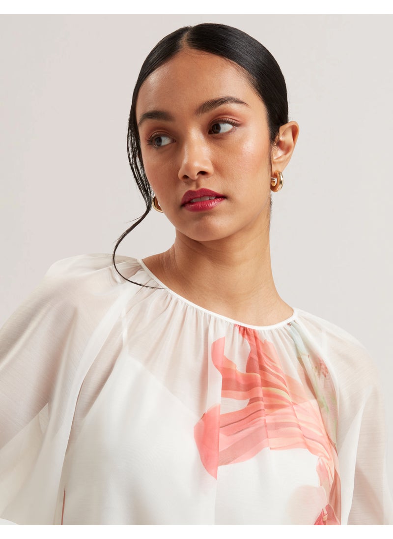 Ted Baker Eriana Organza Puff Sleeve Top  - Image 3