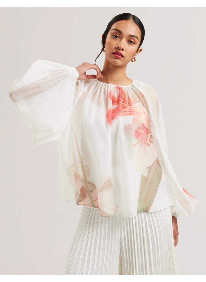 Ted Baker Eriana Organza Puff Sleeve Top  - Image 1