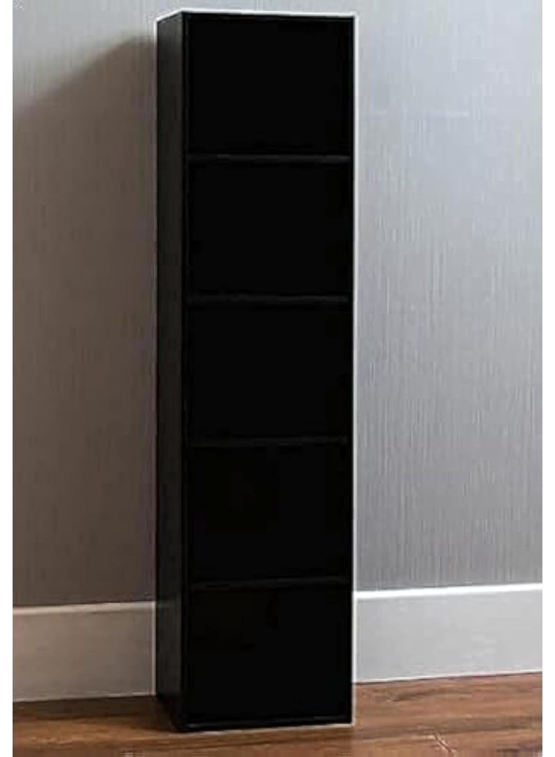 Book Storage Unit with Shelves - Black - Image 1