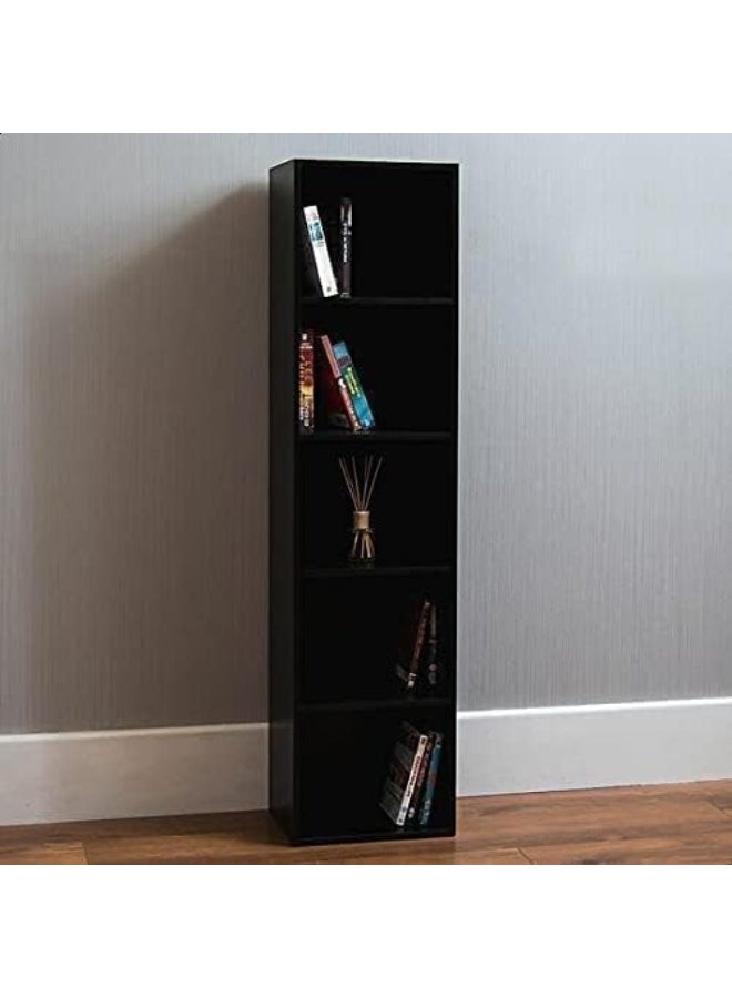 Book Storage Unit with Shelves - Black - Image 2