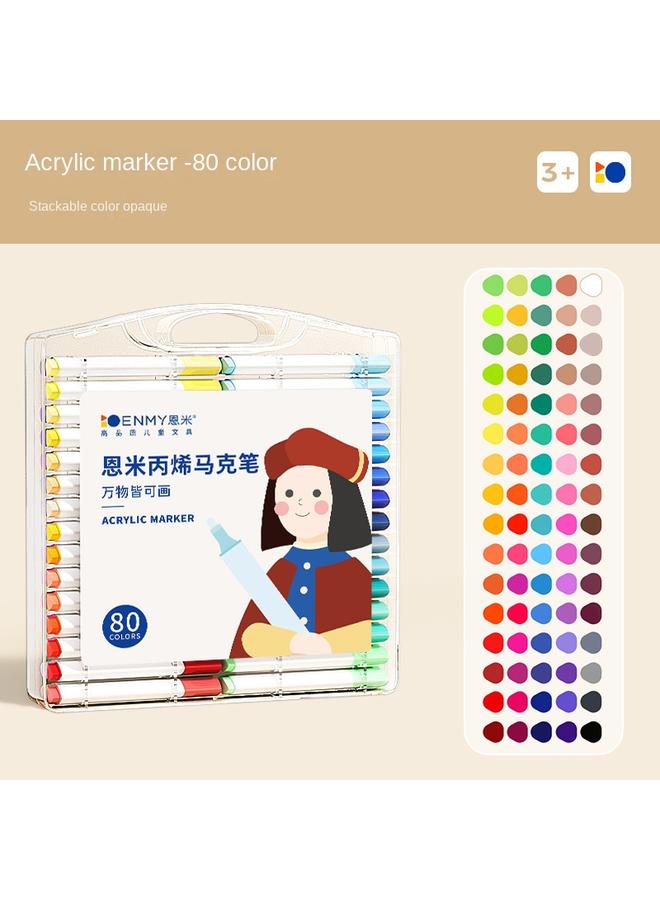 Bluejw Enmi Acrylic Marker Pen For Primary School Children Opaque Kindergarten Special Watercolor Pen Stackable Non-toxic Washable  - Image 1