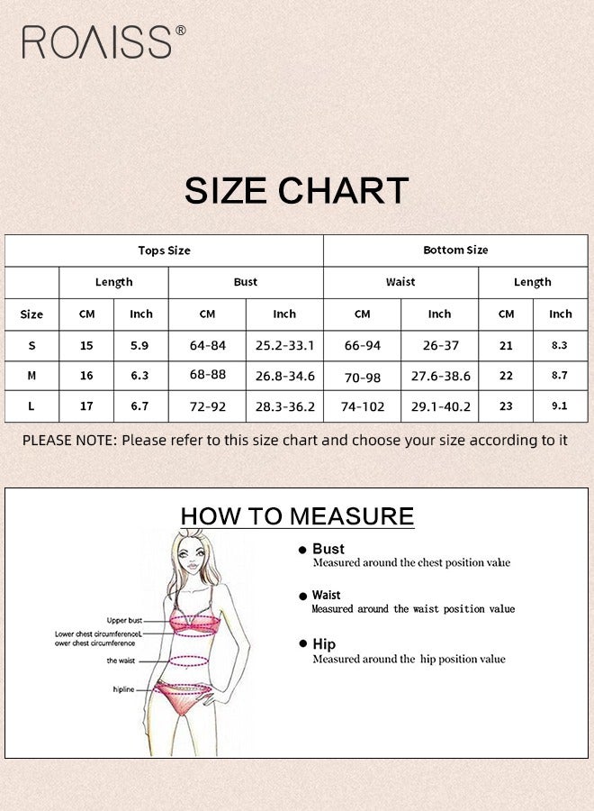 roaiss Perspective Lingerie Suit for Women with Chain Garter Belt Ladies Cross Mesh Yarn Straps Bralette and Panty Underwear Set Comfy and Breathable - Image 2