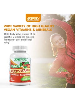 Deva Vegan Multivitamin & Mineral Supplement Vegan Formula With Green Whole Foods Veggies And Herbs High Potency Manufactured In Usa And 100% Vegan 90 Count (Pack Of 2)  - Image 5
