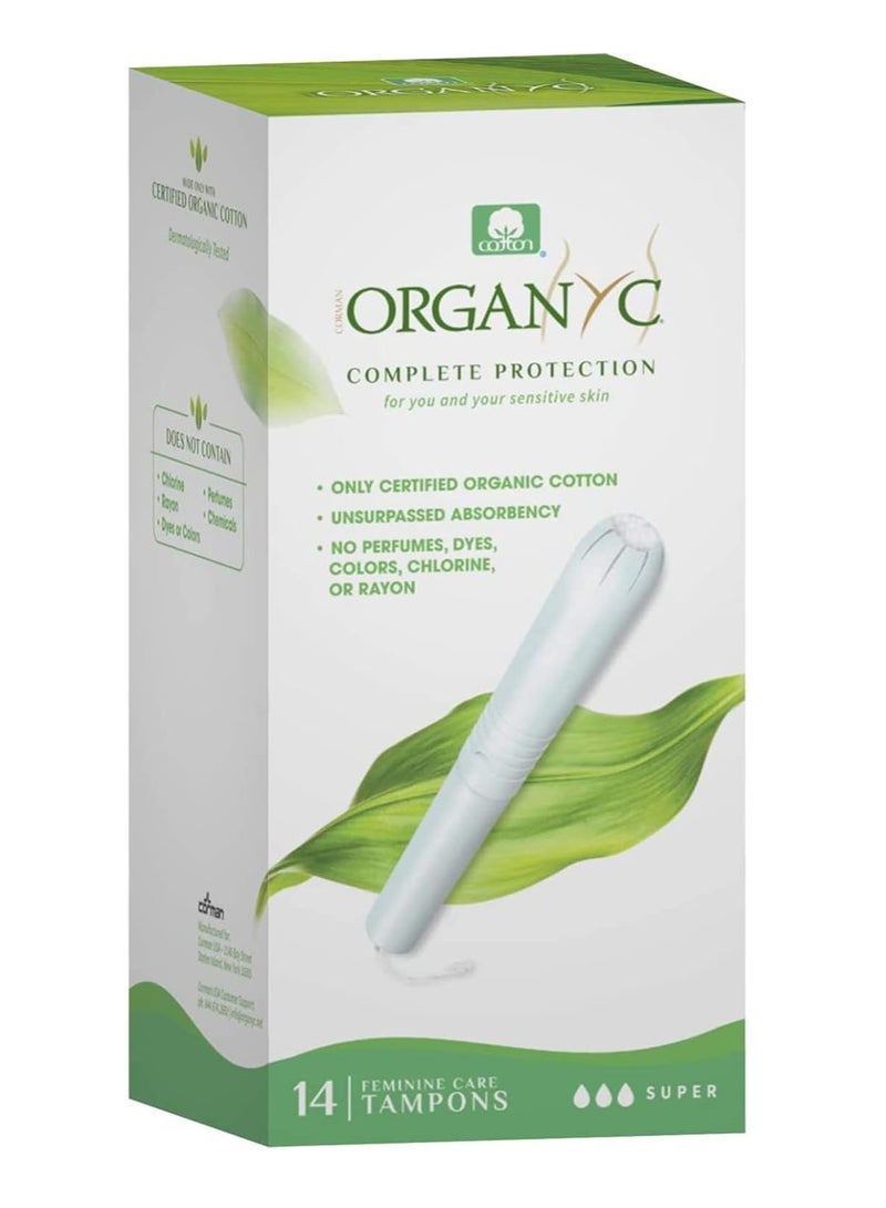 ORGANYC Super Applicator Tampons 14 Tampons