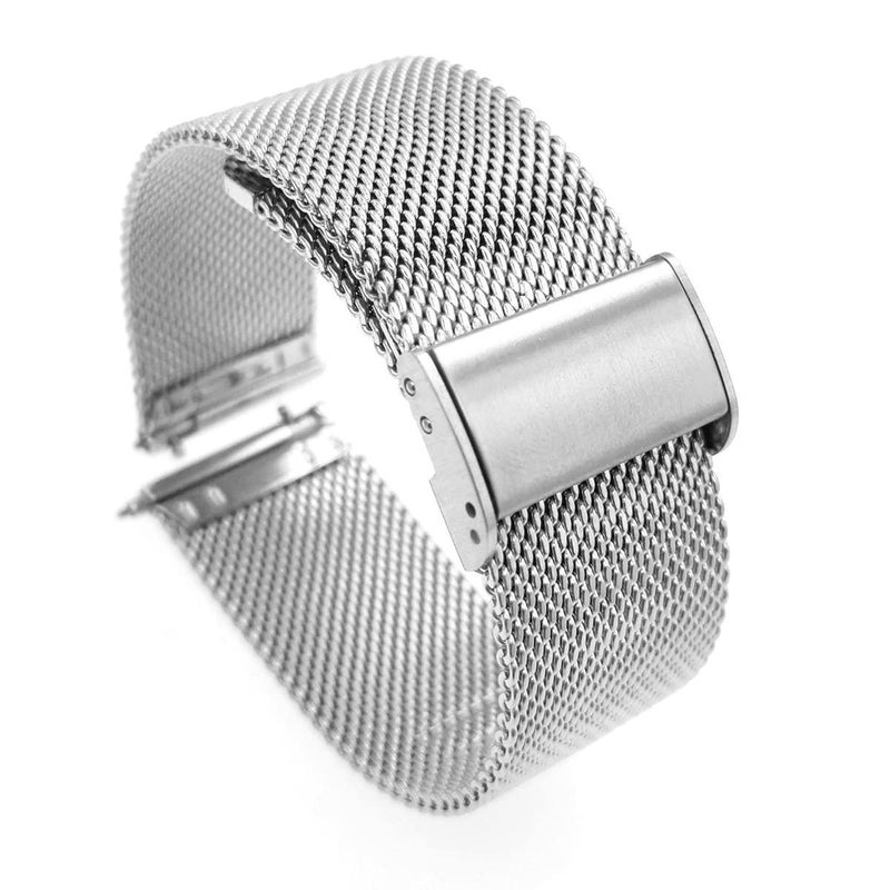 Abanen for Garmin Venu 2 Plus/Venu Sq 2 / Vivoactive 5 Watch Band, 20mm Quick Release Metal Mesh Stainless Steel Wristband Strap for Vivomove Sport/Trend (Silver) - Image 2