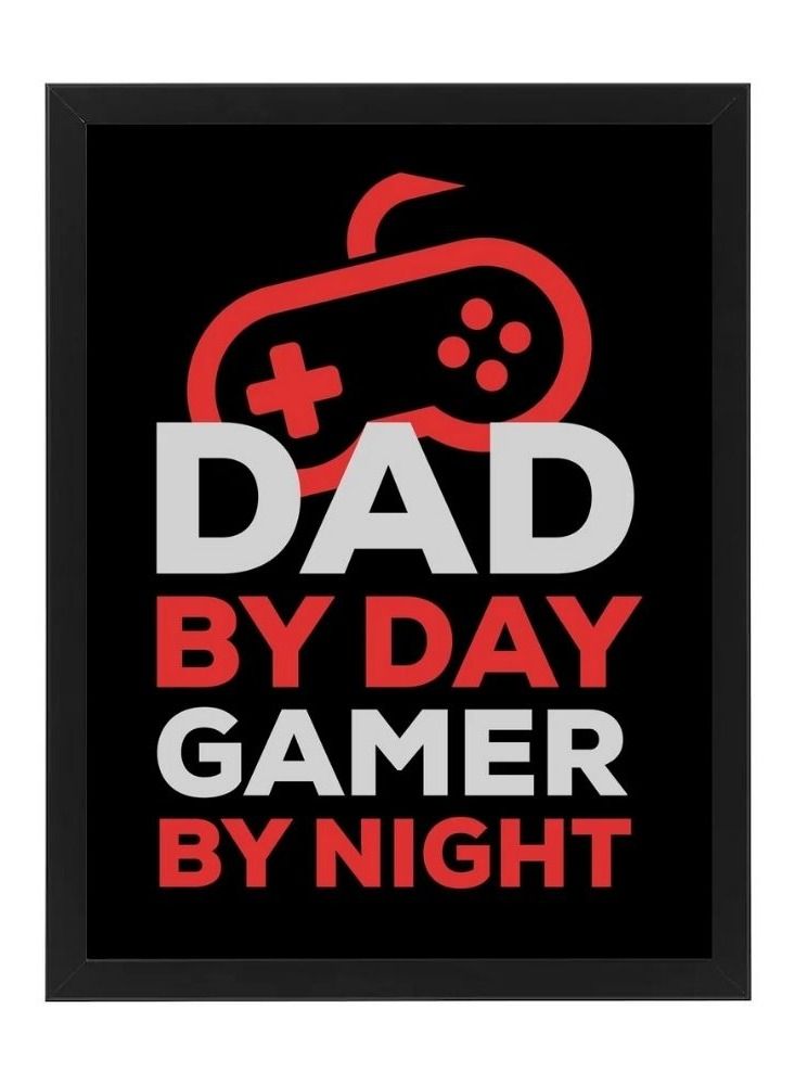 RKN Wall Art Poster Frame Dad By Day Gamer By Night 30X40 cm - Image 2