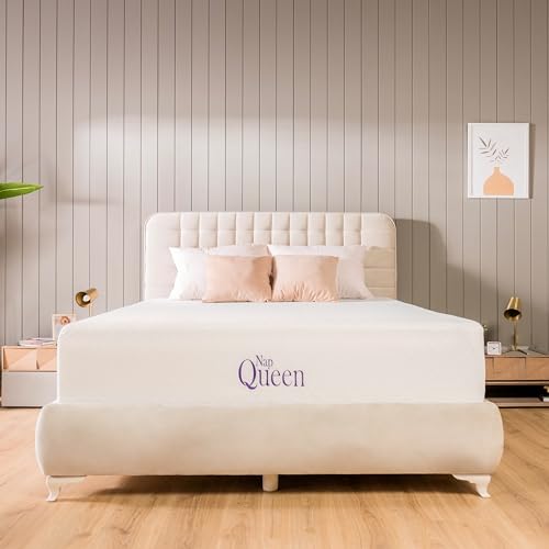 NapQueen 8 Inch Twin Size Mattress Cooling Gel Memory Foam Mattress Bed in a Box White