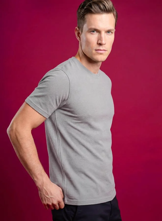 Clans&Hans Men Cotton Pique Round Neck T-Shirt