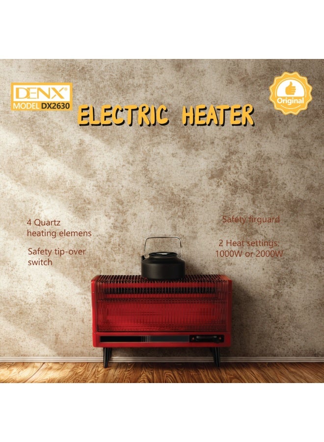 Denx Electric Space Heater – High Power Fast Heating with Adjustable Temperature & Safe Home Use - Image 3