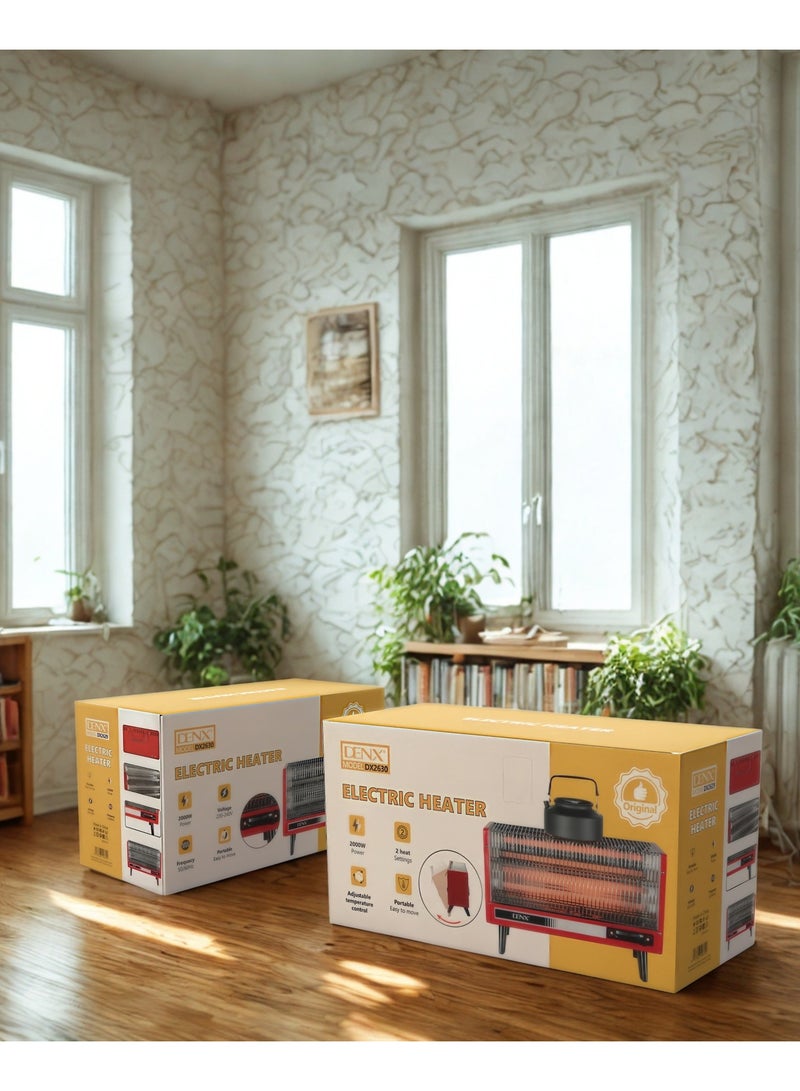 Denx Electric Space Heater – High Power Fast Heating with Adjustable Temperature & Safe Home Use - Image 5