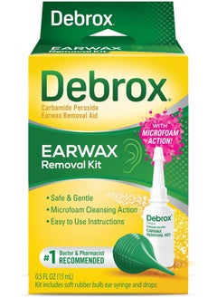 Debrox Earwax Removal Kit, Includes Drops And Ear Syringe Bulb, 0.5 Oz  - Image 1
