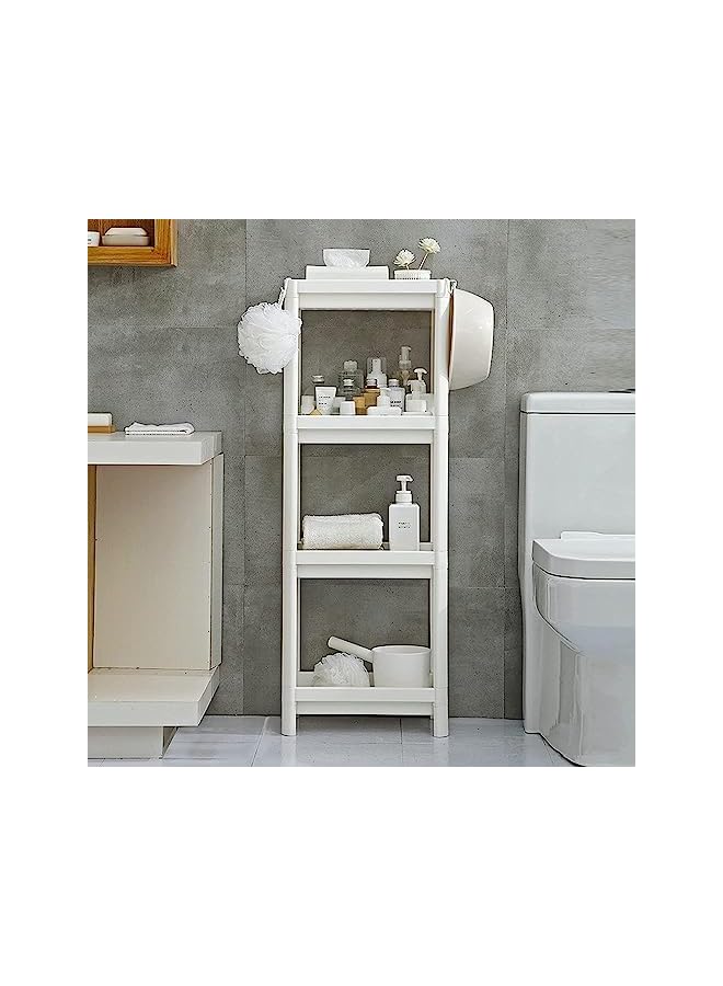 PROMASS 4 Tiers Shower Shelf,Shower Caddy Organizer Shelf Corner Kitchen Bathroom Storage Unit Shower Shelves Plastic Shower Rack Stands, Bathroom Storage Open Shelf Unit for Kitchen,Bathroom - Image 5