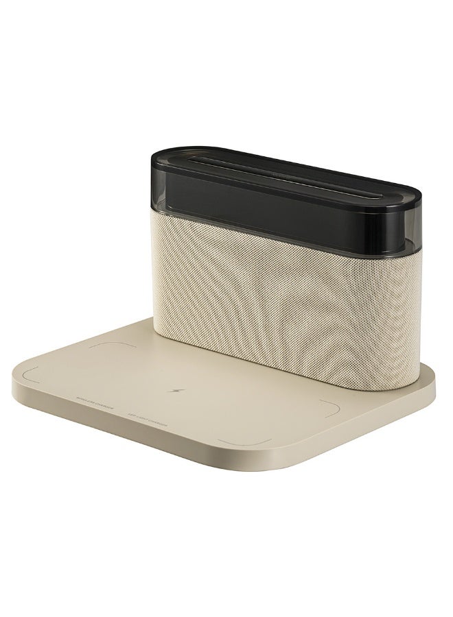 5-in-1 Bluetooth Speaker with Wireless Charging, Clock, and Innovative Home Bedside Design