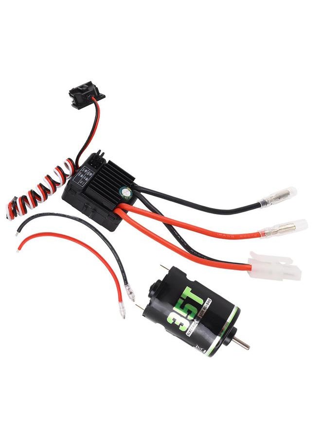 Motor ESC Combo Bidirectional Bearing Anti Interference Low Noise Universal High Torsion 540 Brushed Motor 60A ESC for Crawler DIY Modification 35T