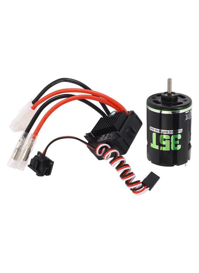 Motor ESC Combo Bidirectional Bearing Anti Interference Low Noise Universal High Torsion 540 Brushed Motor 60A ESC for Crawler DIY Modification 35T