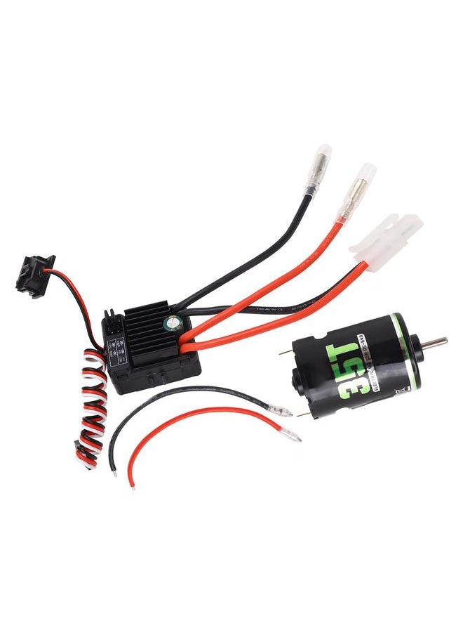 Motor ESC Combo Bidirectional Bearing Anti Interference Low Noise Universal High Torsion 540 Brushed Motor 60A ESC for Crawler DIY Modification 35T