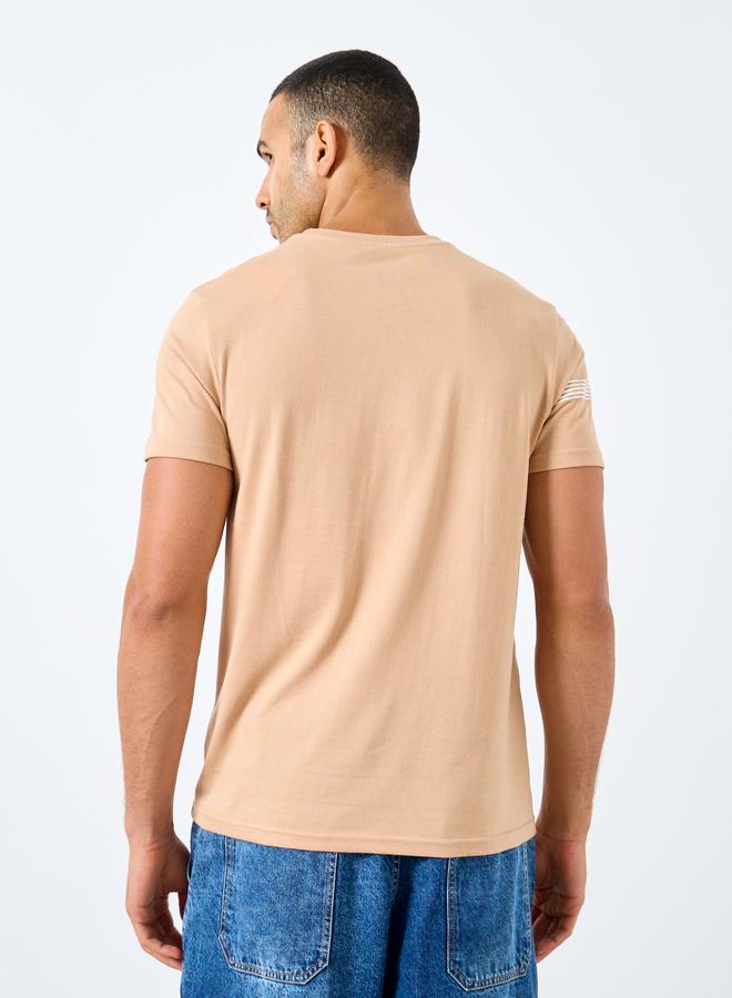 Styli Striped Slogan Print Regular Fit T-Shirt - Image 4