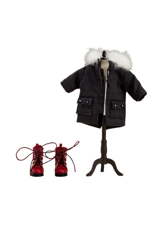 GOOD SMILE COMPANY Nendoroid Doll Warm Clothing Set: Boots & Mod Coat (Black) 