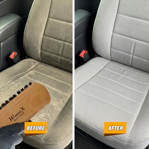 WaveX plastic Car Cleaning Brush|Works Dry and Wet with Car Interior Cleaner Liquid, Car Seat Cleaner|Also Acts as Interior Car Duster, Beige - Image 5