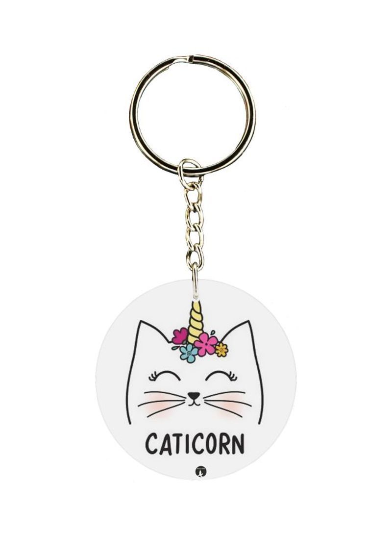 RKN Caticorn Printed Keychain